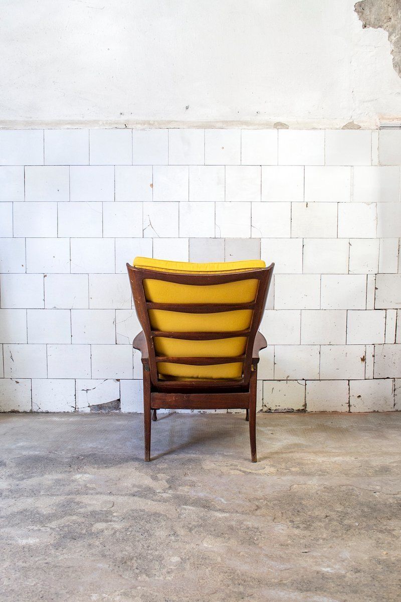 Reclining Wooden Chair, Italy, 1950s photo Furniture