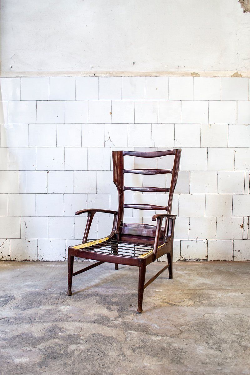 Reclining Wooden Chair, Italy, 1950s photo 1622.4