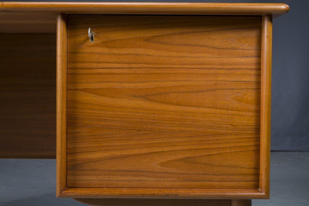 1480.0 Mid Century Danish Modern Teak Desk By Svend Madsen For Falster, 1970s photo