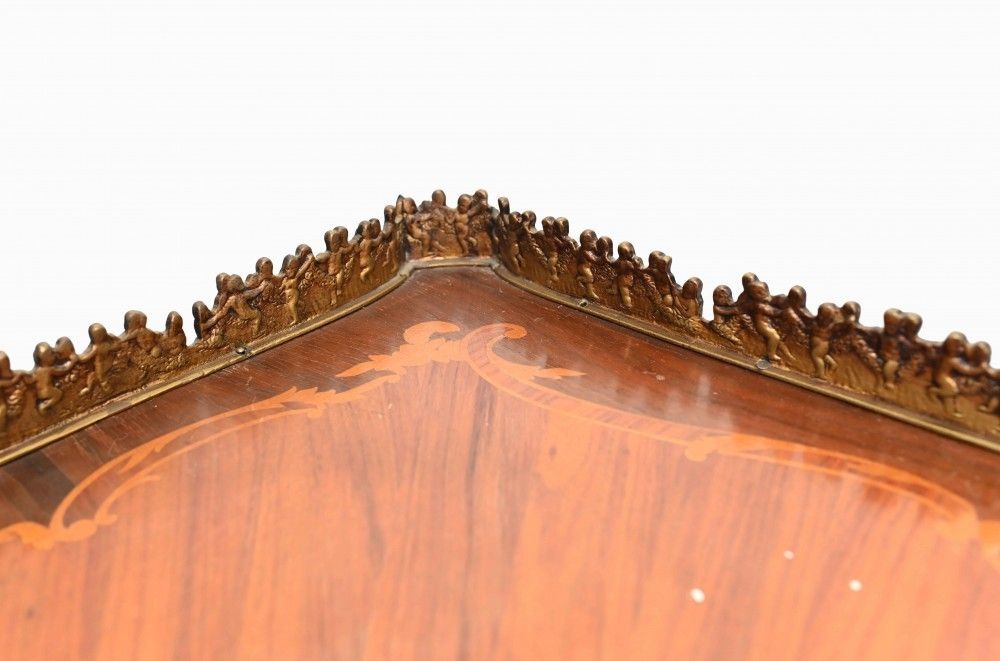 French Roll Top Desk Louis XVI Inlay Bureau photo vintage