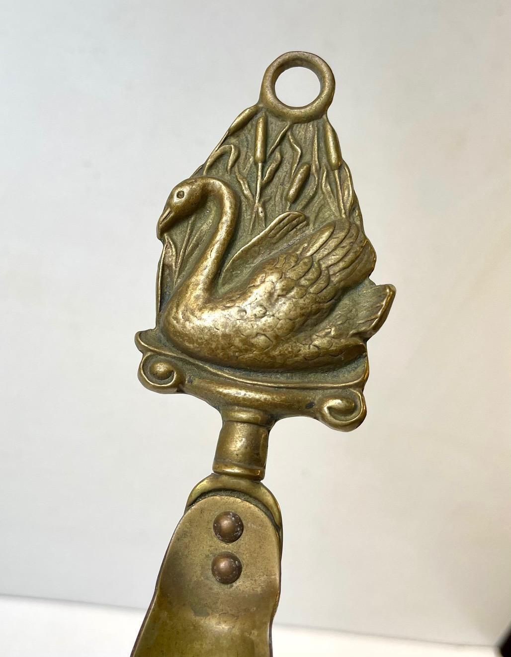 Antique English Brass Shoe Horn From Cross & Assinder, Birmingham photo furniture