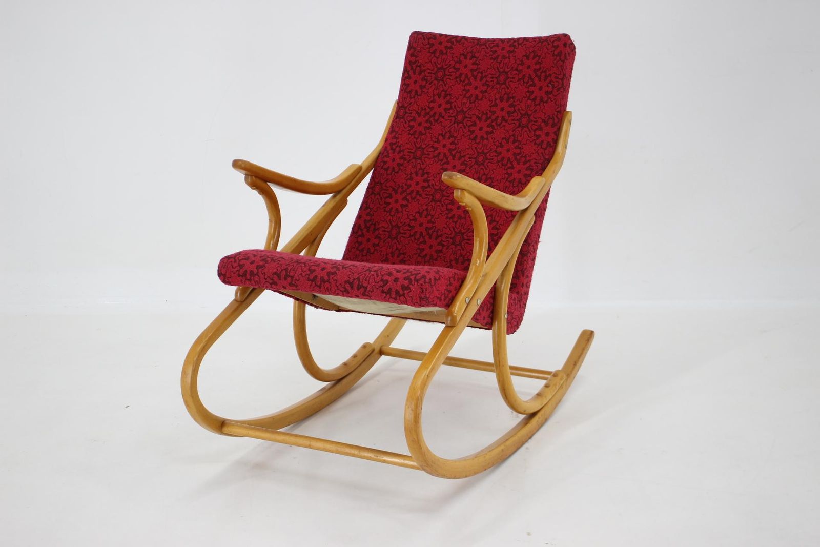 1970s Beech Rocking Chair By Ton, Czechoslovakia photo 596.0