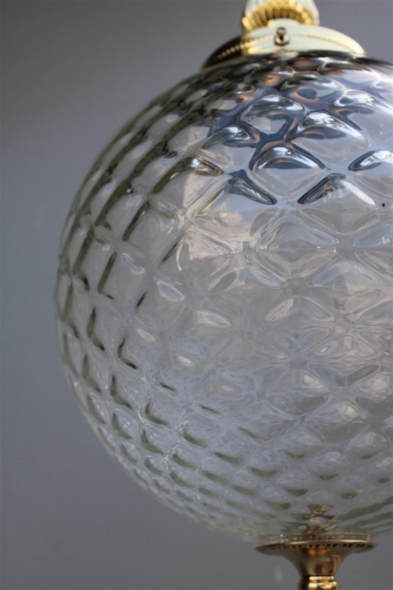 Round Lantern Brass Gold And Murano Glass Venini Design, 1950s photo buy