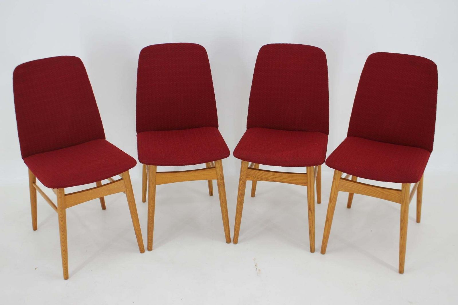 1960s Set Of Four Elm Dining Chairs,Czechoslovakia photo for sale