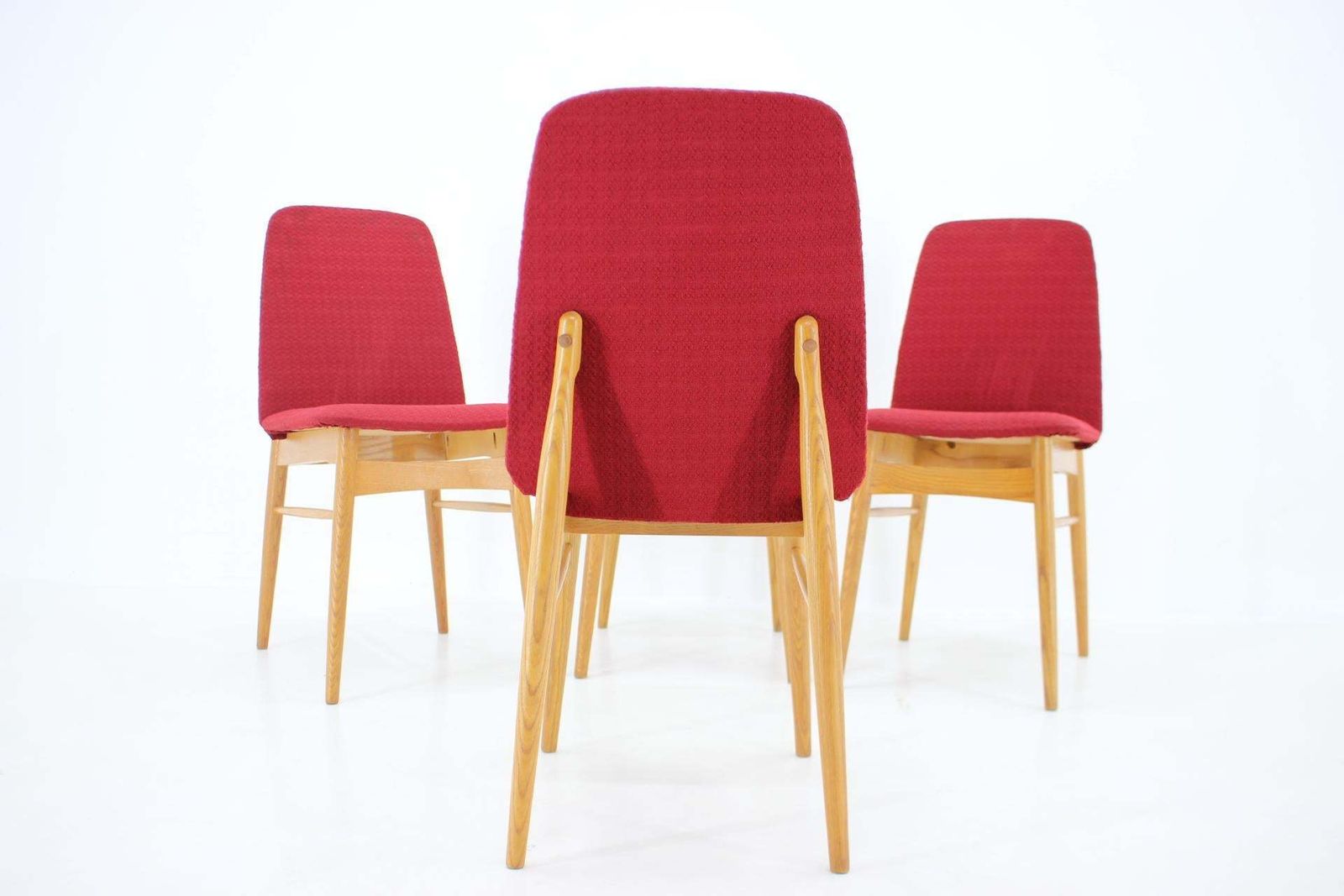 1960s Set Of Four Elm Dining Chairs,Czechoslovakia photo vintage