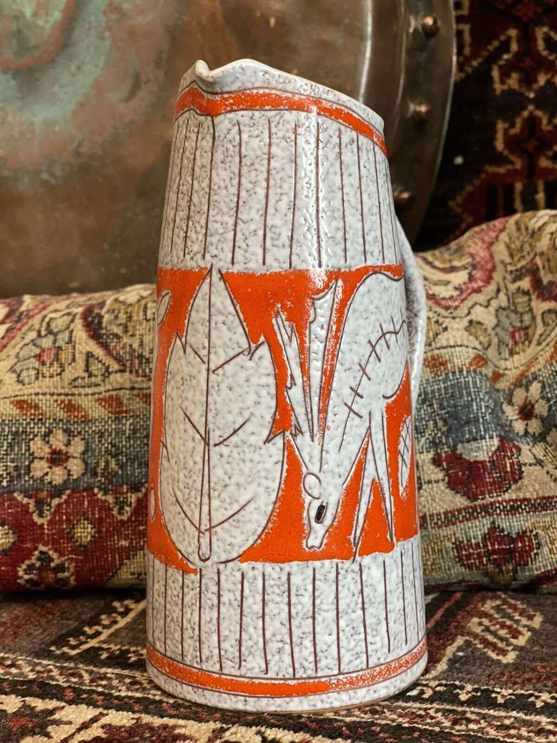 Fratelli Fanciullacci Vase With Deer Motif Circa 1950 photo vinterior