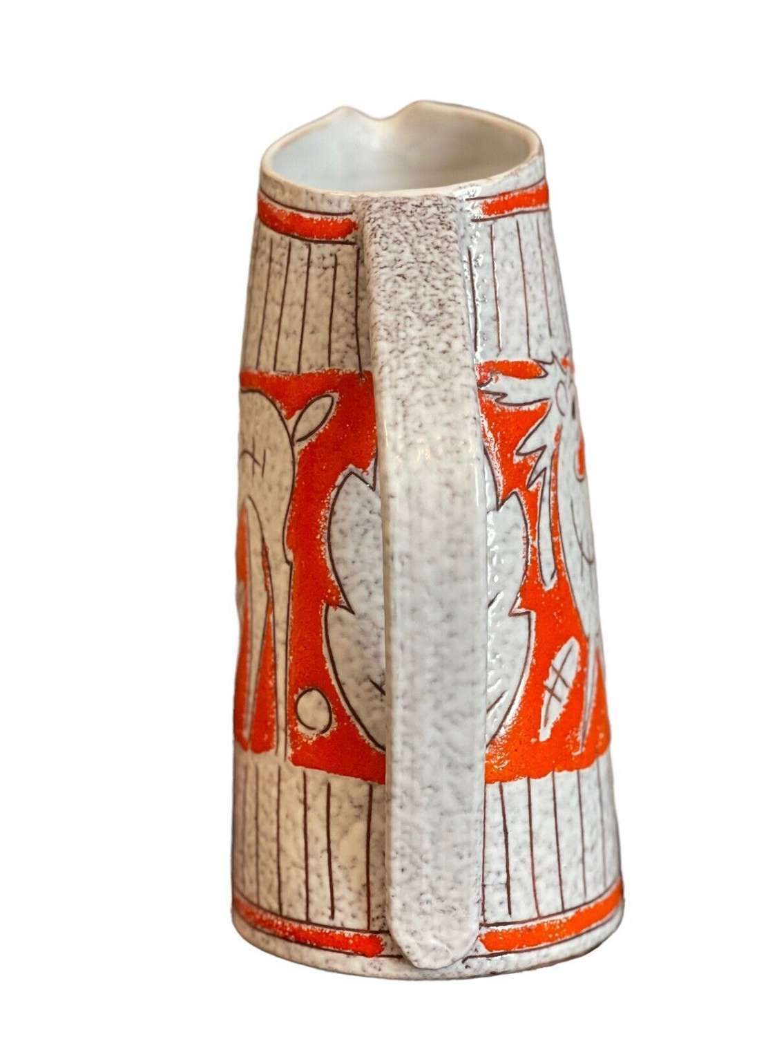 Fratelli Fanciullacci Vase With Deer Motif Circa 1950 photo vintage