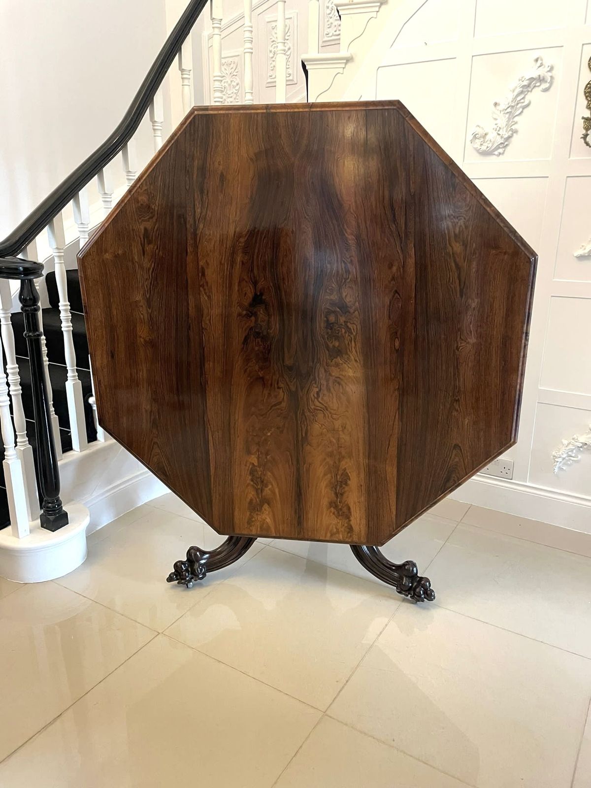 Outstanding Quality Large Antique Rosewood Dining Table By Gillows photo vinterior