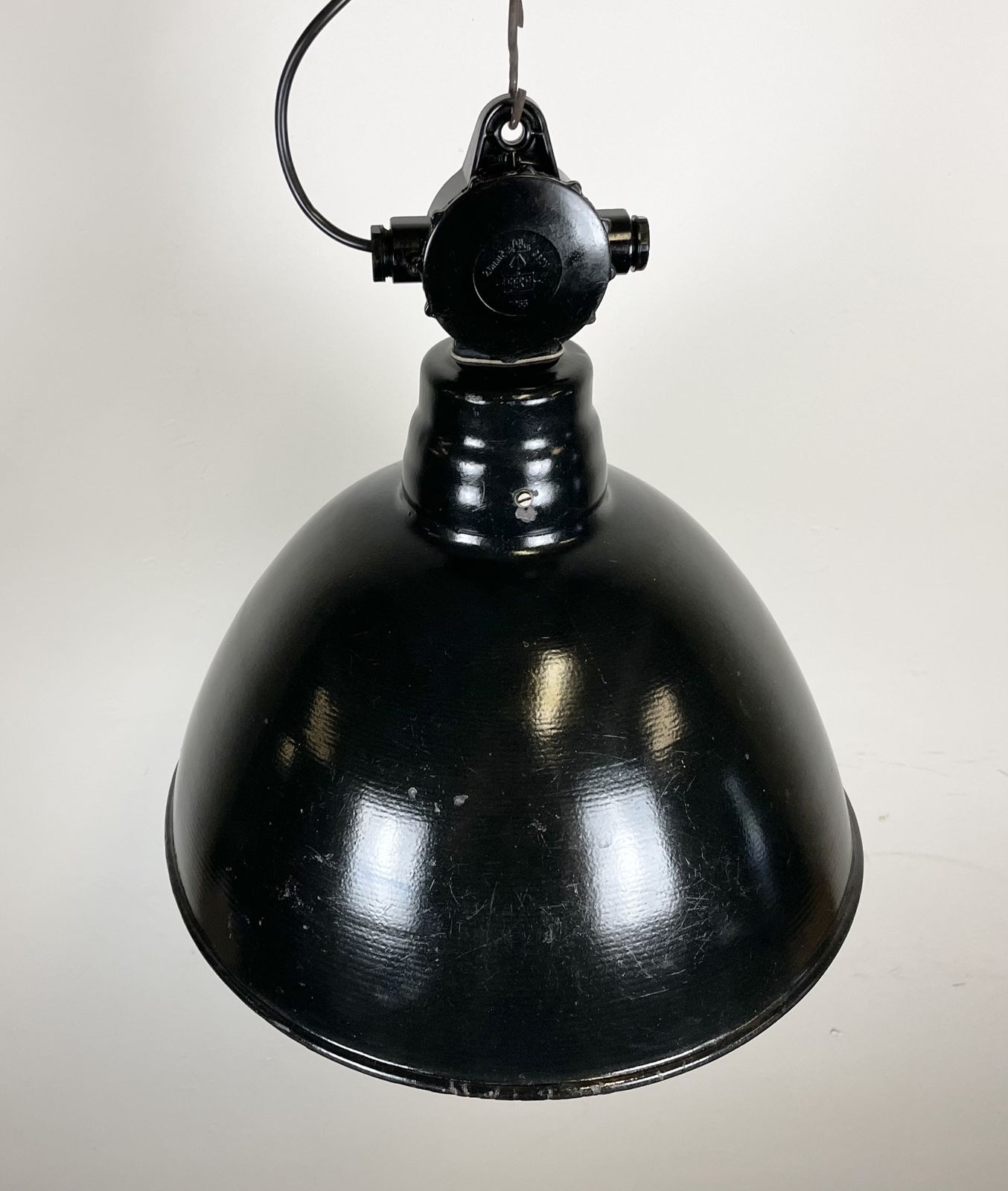 photo furniture East German Black Enamel Factory Light By Lbd Veb Leuchtenbau Dresden, 1950s