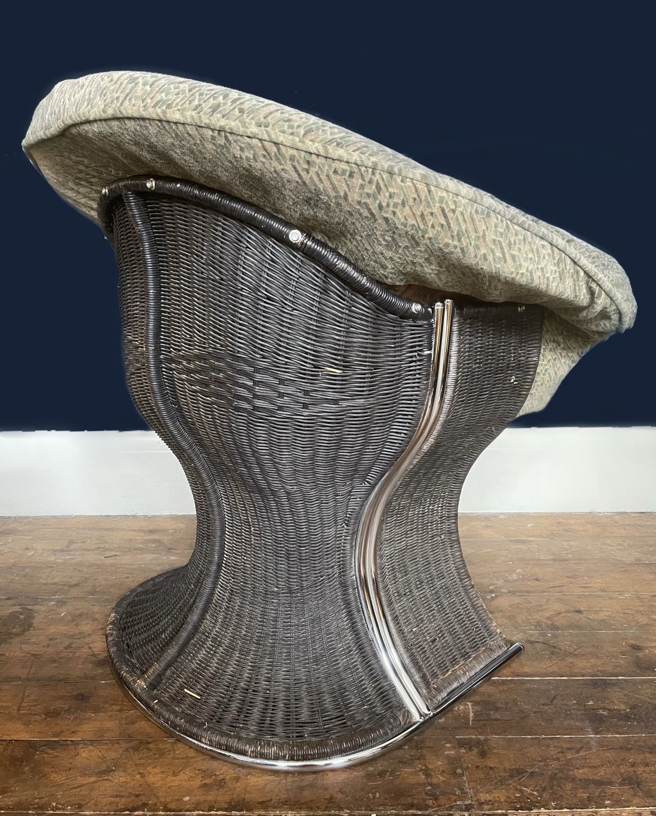 Rare Material Wicker Venus Armchairs By Pieff photo 695.0