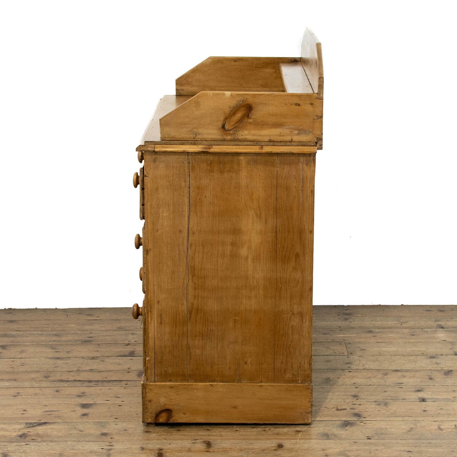 Antique Pine Chest Of Drawers With Gallery photo vinterior