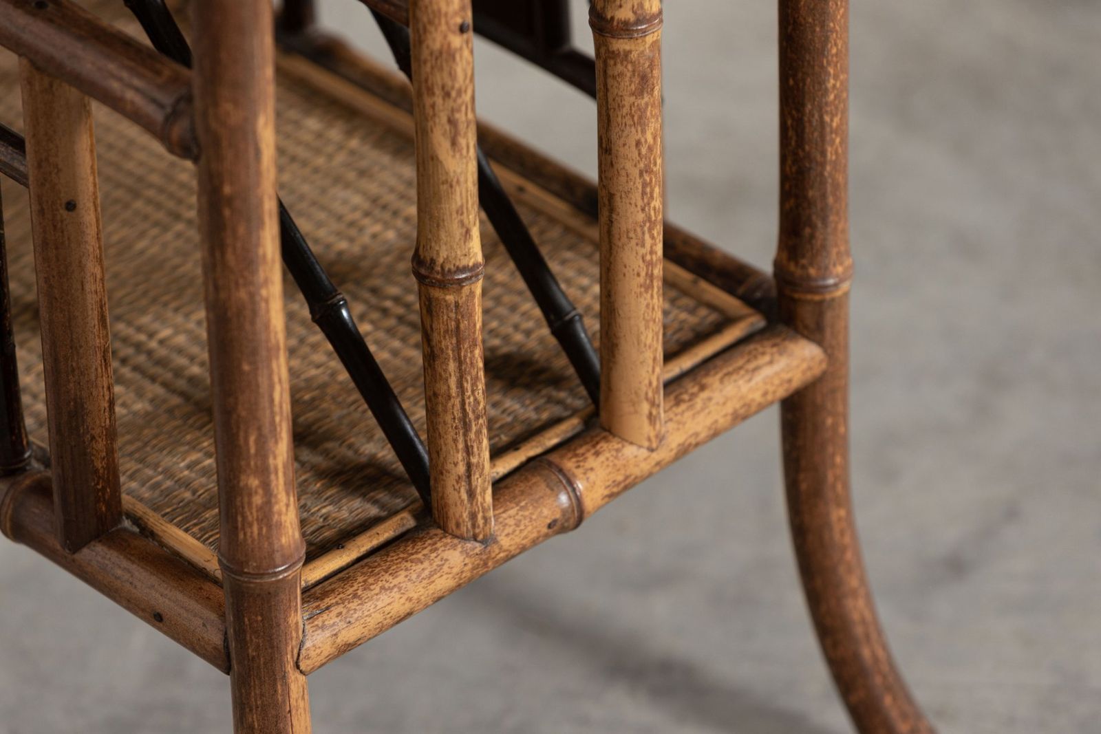 photo buy English 19thc Bamboo Side Table Magazine Rack