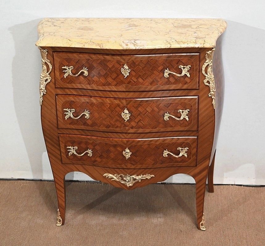 Small Mahogany Chest Of Drawers, Louis XV Style   Early 20th Century