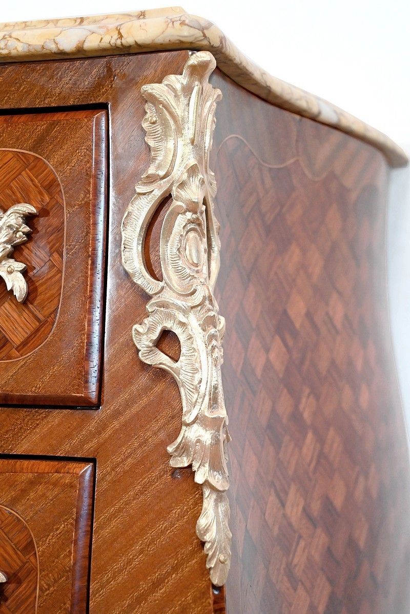 3017.9 Small Mahogany Chest Of Drawers, Louis XV Style   Early 20th Century photo