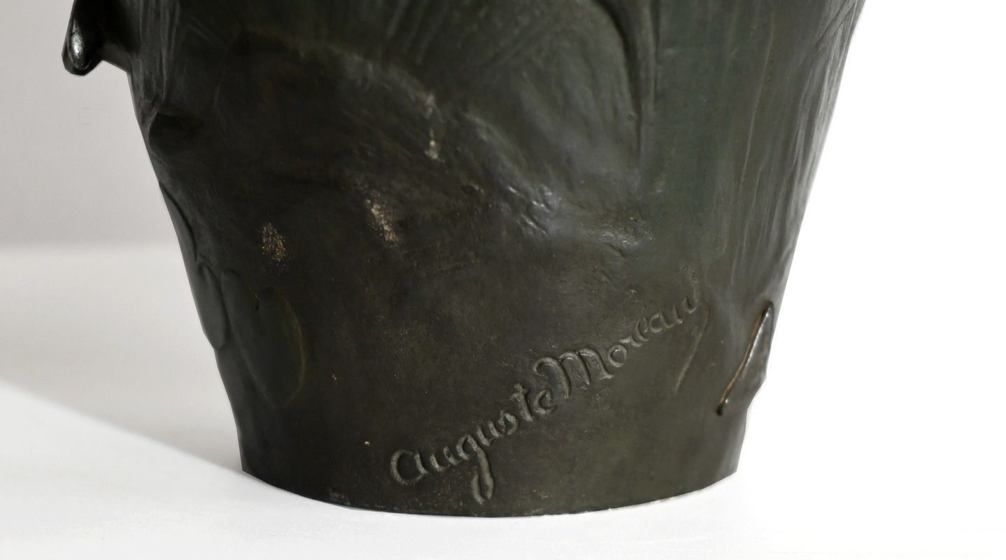 1452.3 Pair Of Spelter Vases, A. Moreau – Late 19th Century photo
