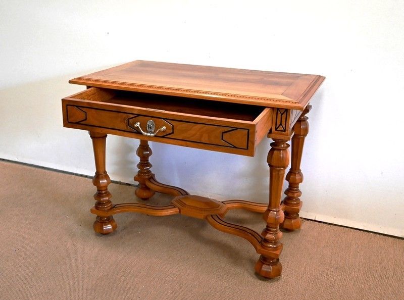 Table In Solid Walnut, Louis XIV Style   Late 19th Century photo Furniture
