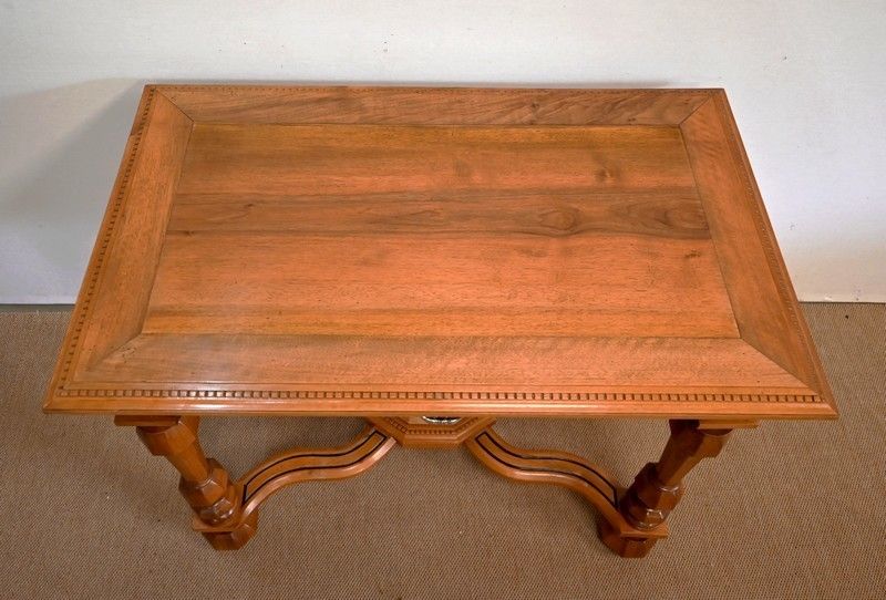Table In Solid Walnut, Louis XIV Style   Late 19th Century photo 2472.0