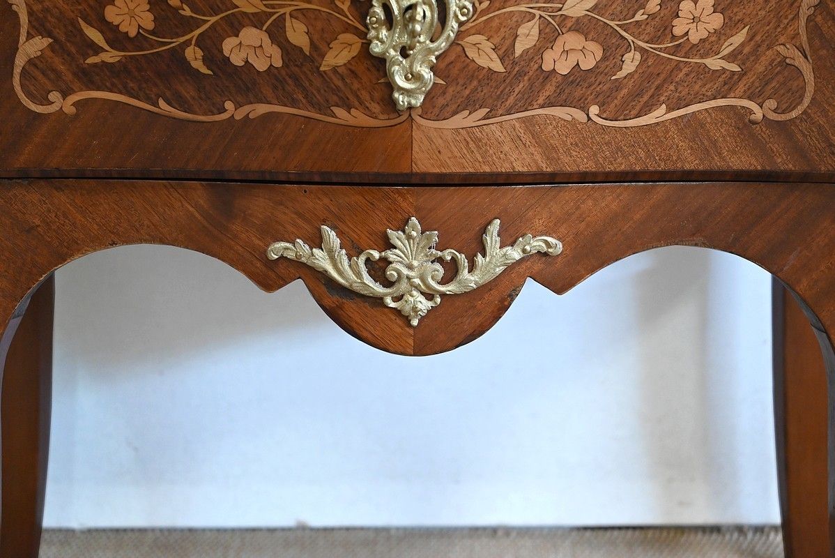 3574.1 Small Chest Of Drawers In Mahogany, Louis XV Style   Late 19th Century photo