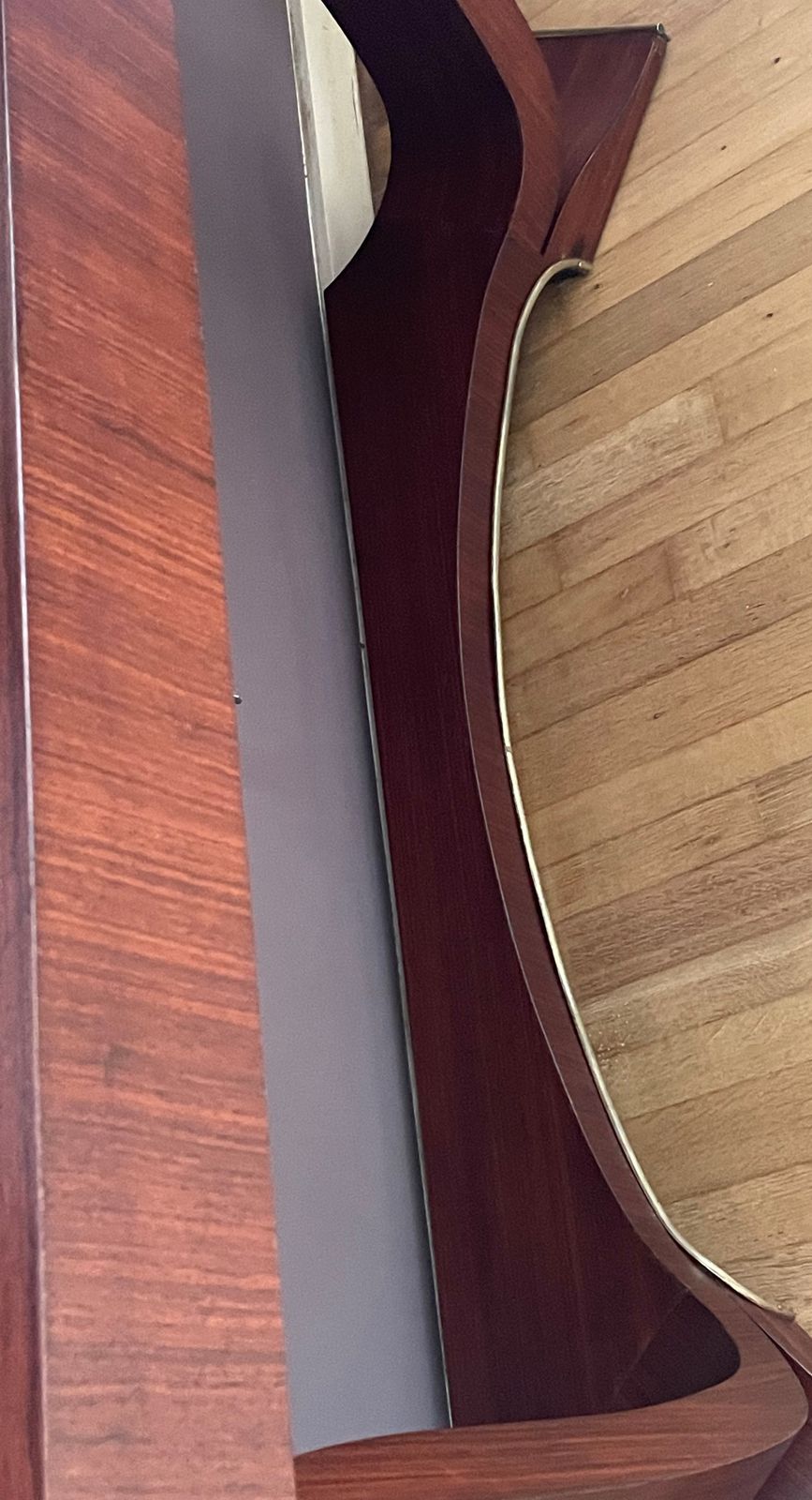 Art Deco Console In Rosewood Veneer And Brass photo for sale