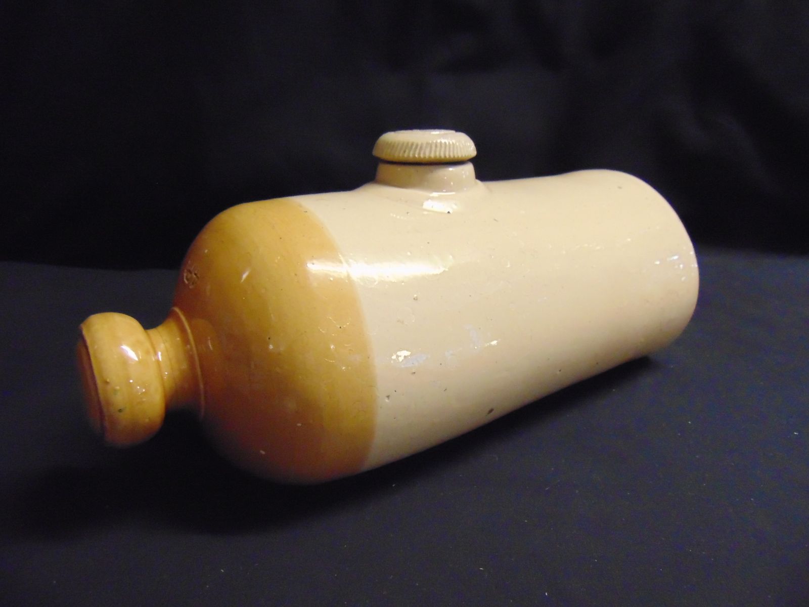 Late 19thc Stoneware Hot Water Bottle   Vince Powell & Co, Bristol