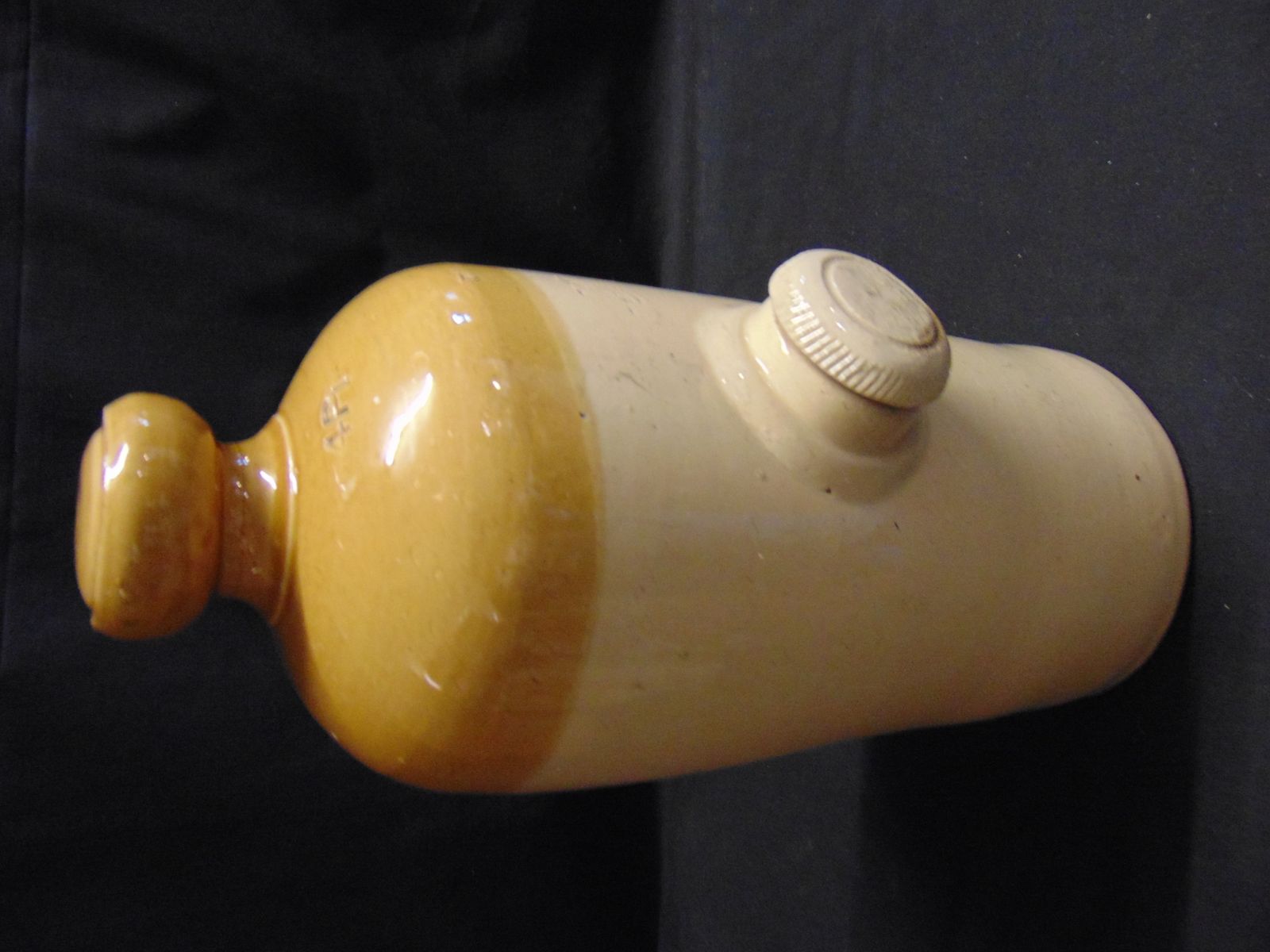 Late 19thc Stoneware Hot Water Bottle   Vince Powell & Co, Bristol photo Home Decor