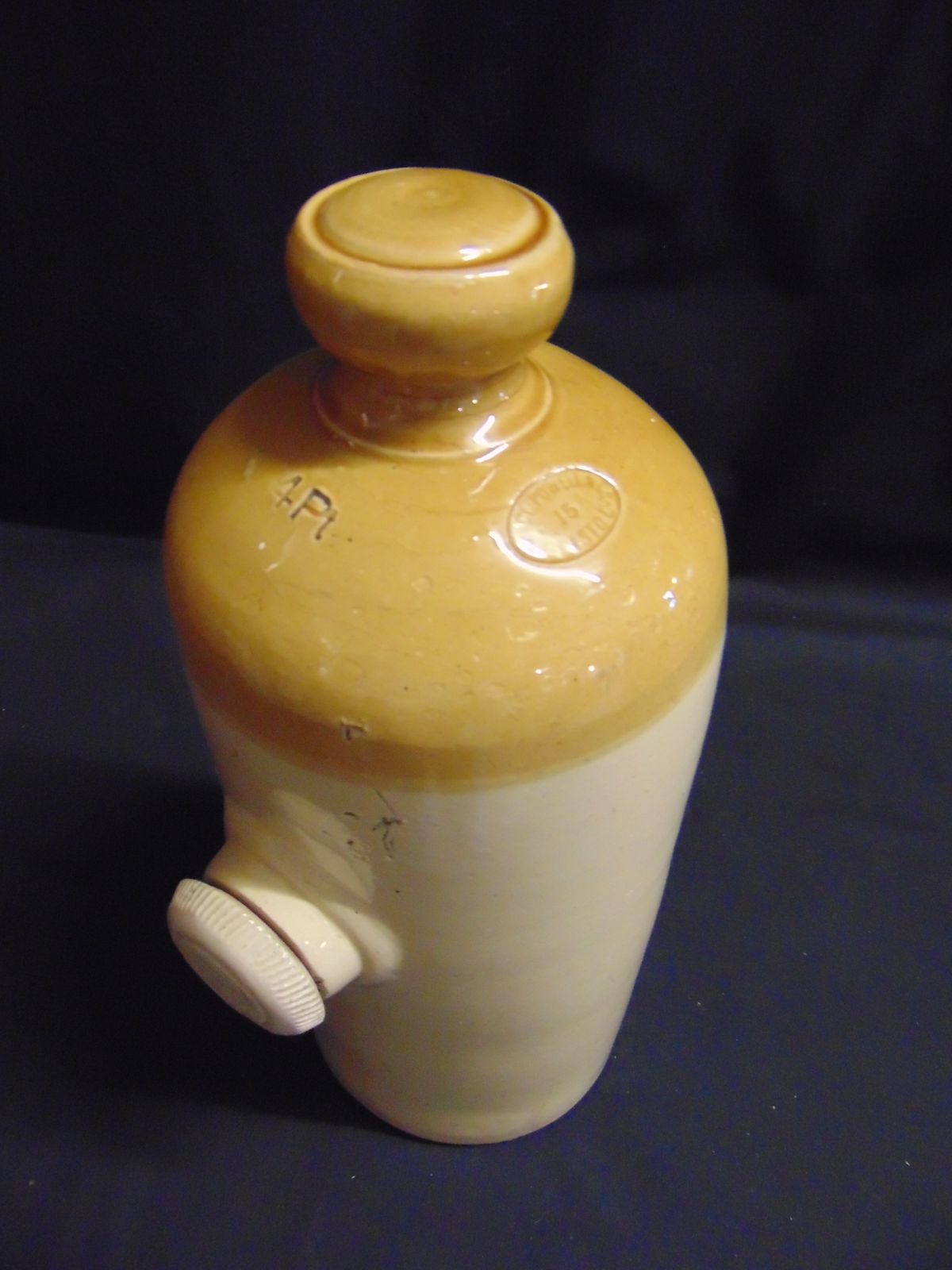 Late 19thc Stoneware Hot Water Bottle   Vince Powell & Co, Bristol photo vintage