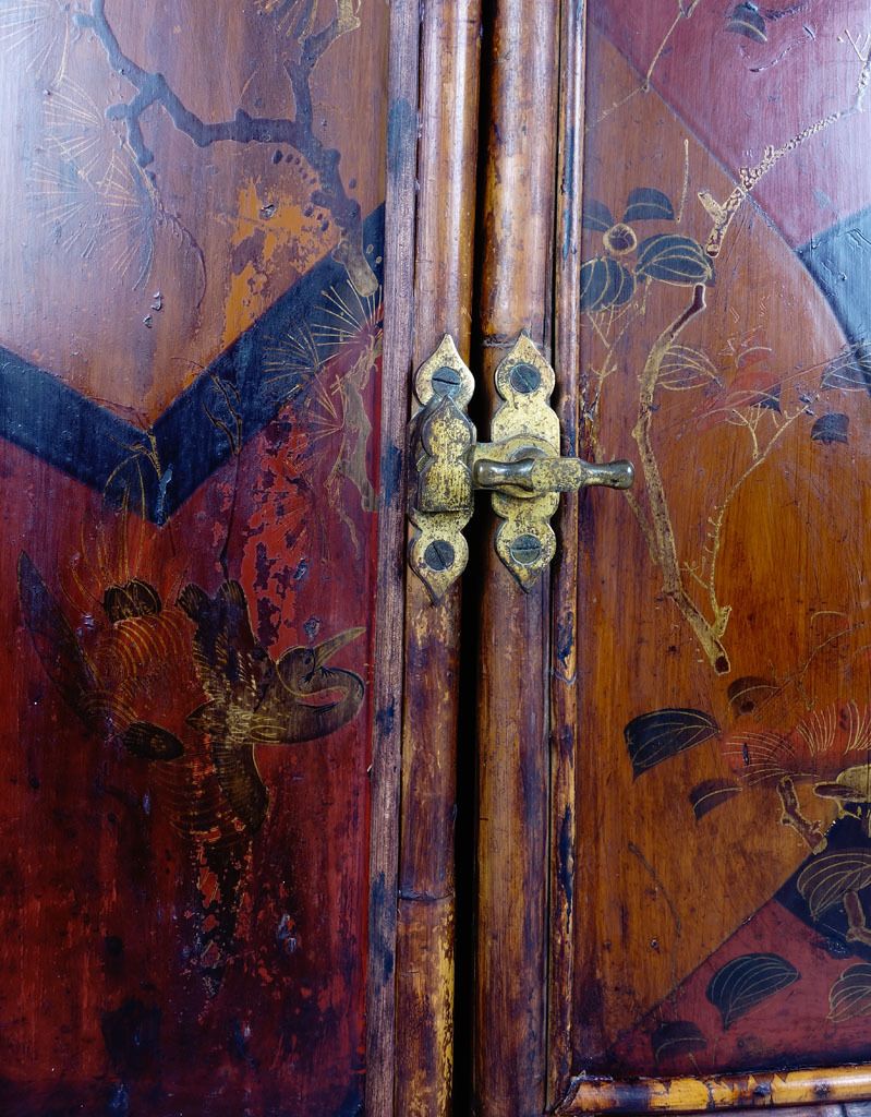 Bamboo Cabinet, Oriental photo vintage
