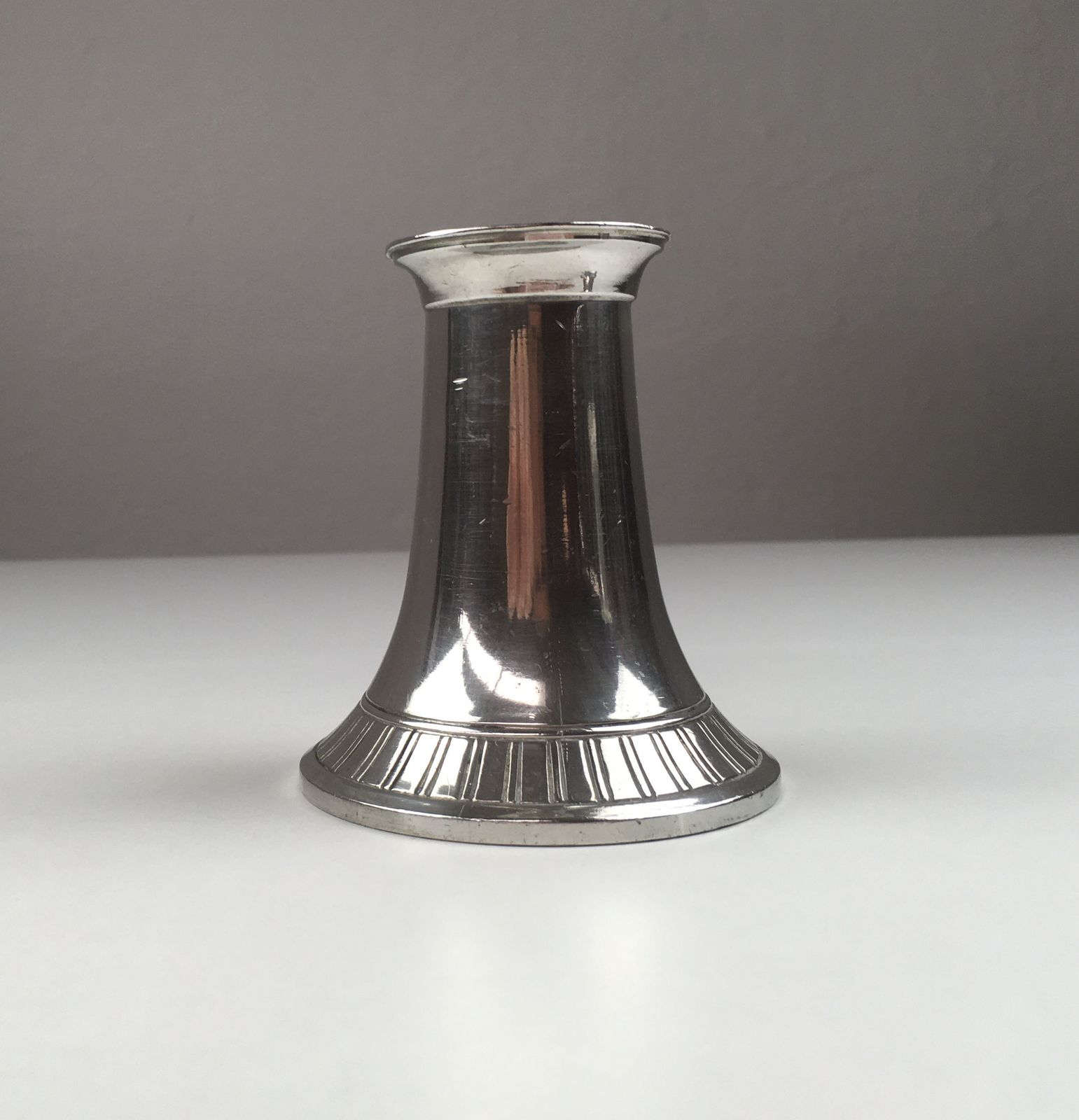 Set Of Two Danish Just Andersen Pewter Candle Holders 1940's photo Home Decor