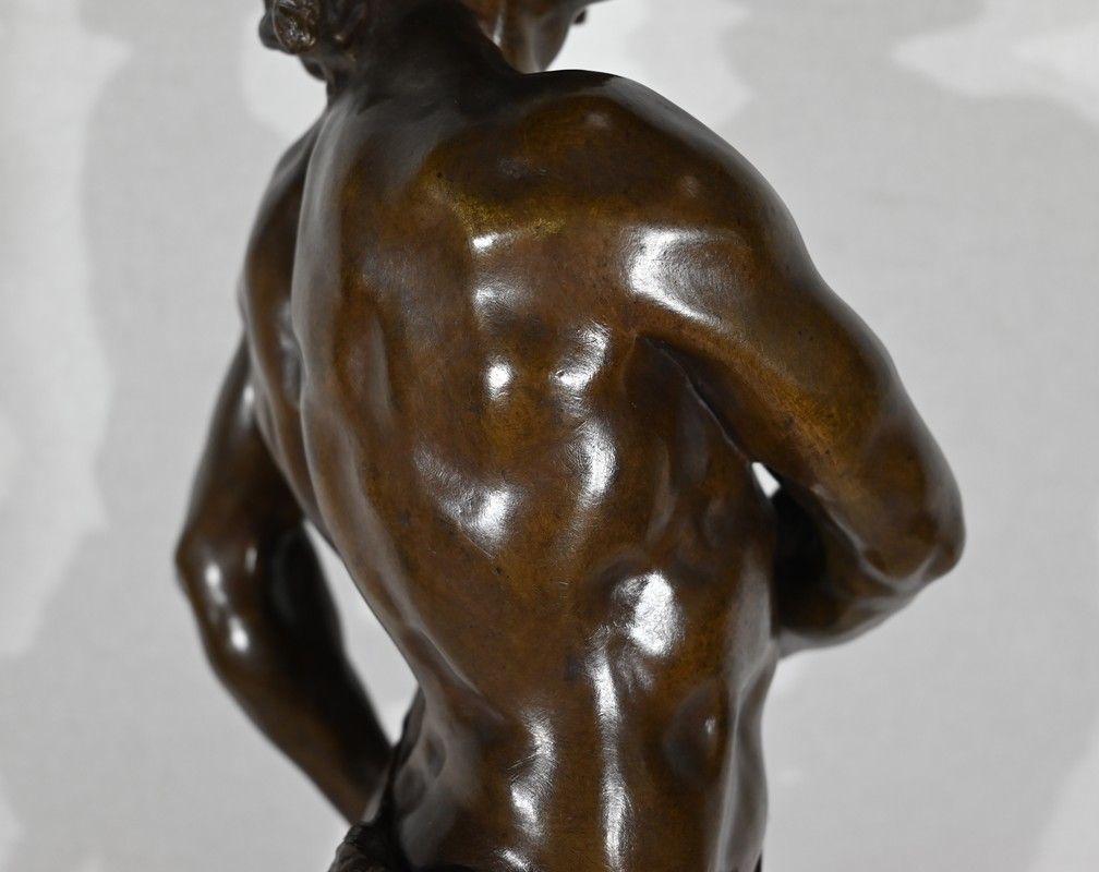 Home Decor Important Bronze The Departure Signed V. Tournier   2nd Half Of The 19th Century photo