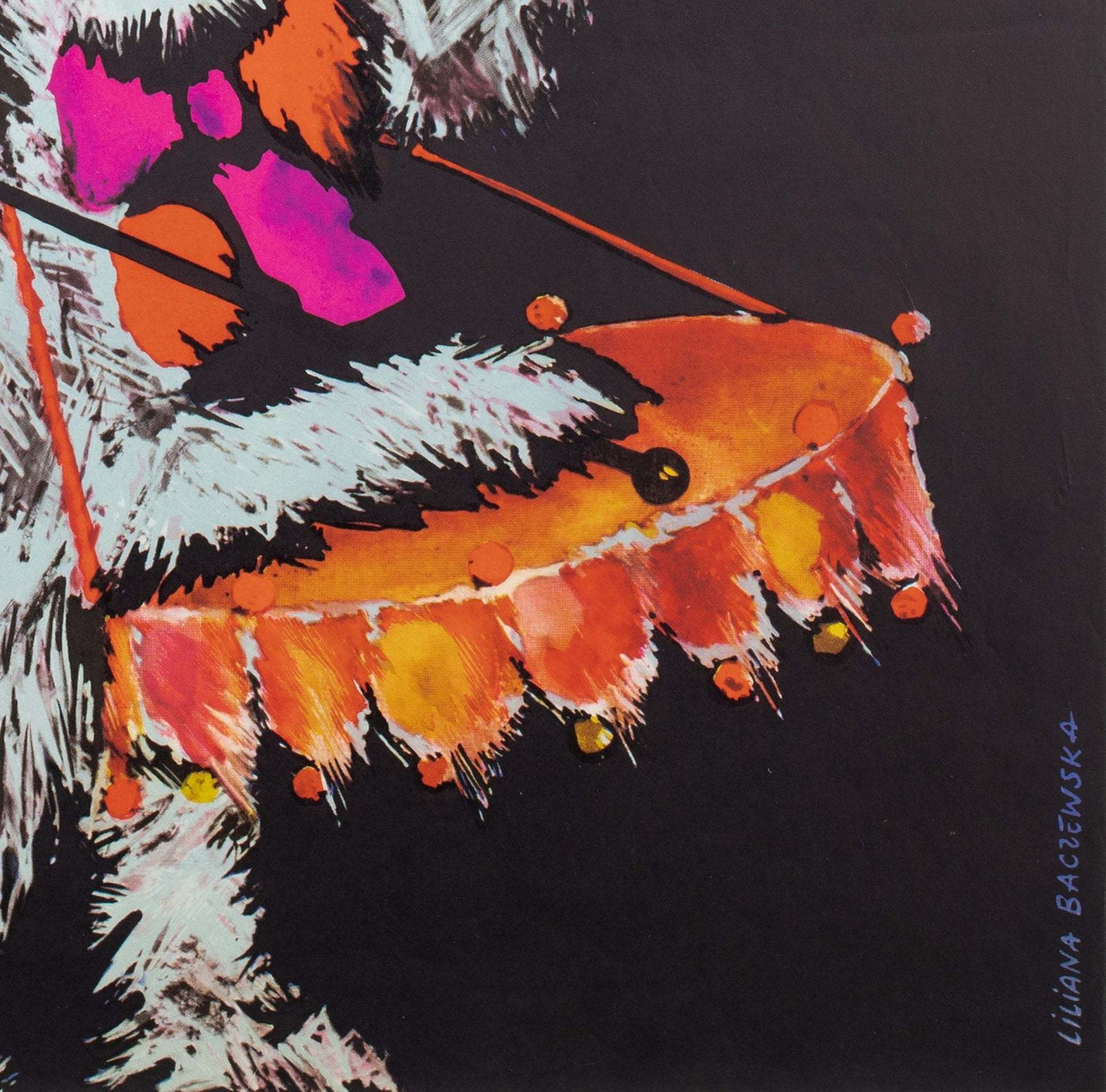 Cyrk Drumming Poodle And Parrot C1965 Polish Circus Poster, Baczewska photo vintage