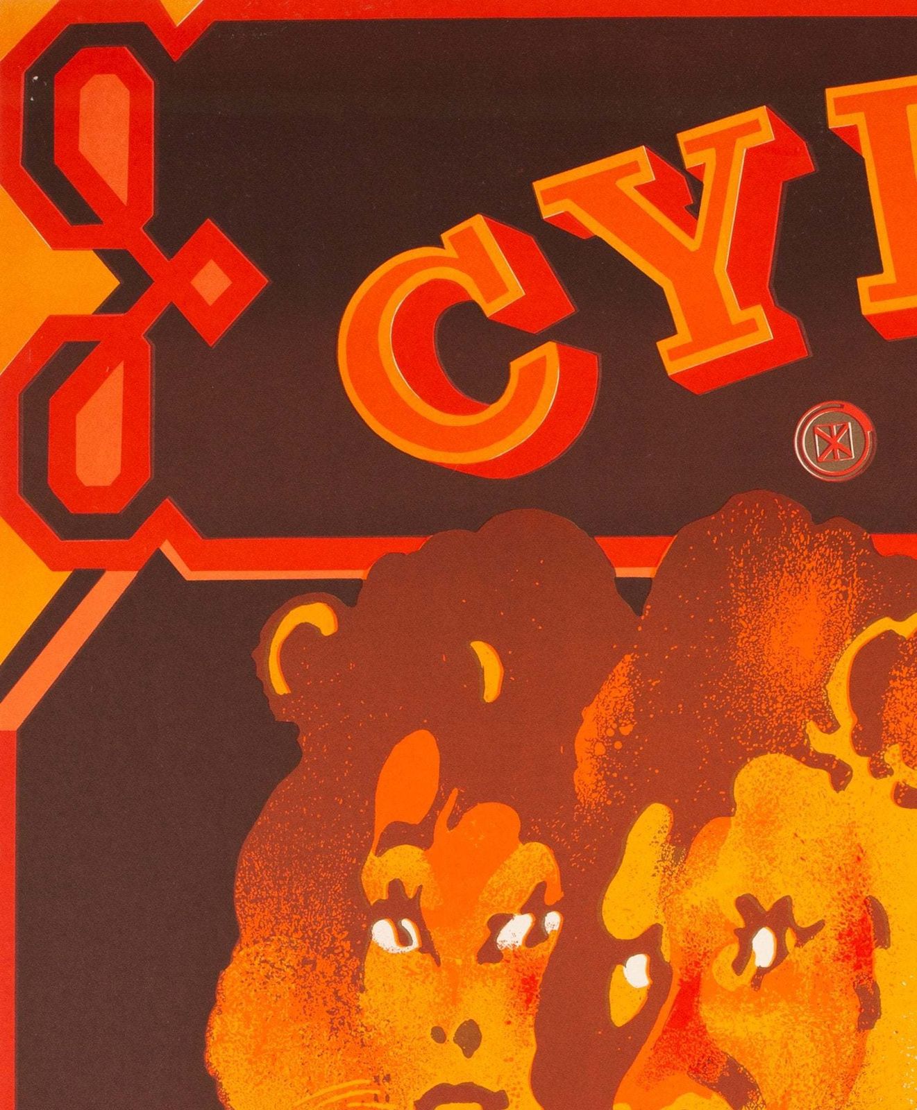 Cyrk Lion Lovers 1975 Polish Circus Poster, Swierzy photo vintage