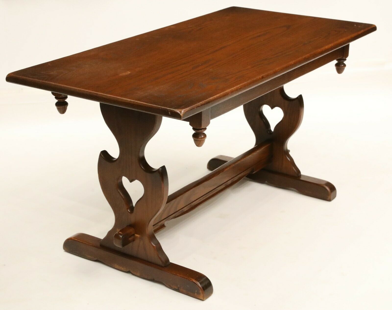 Old Charm Occasional Table Decorative Legs Acorns Tudor Brown