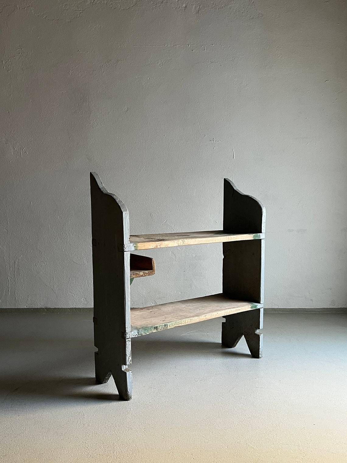 photo for sale Wabi Sabi Display Shelf | Rustic Blue Painted | Kitchen | Antique