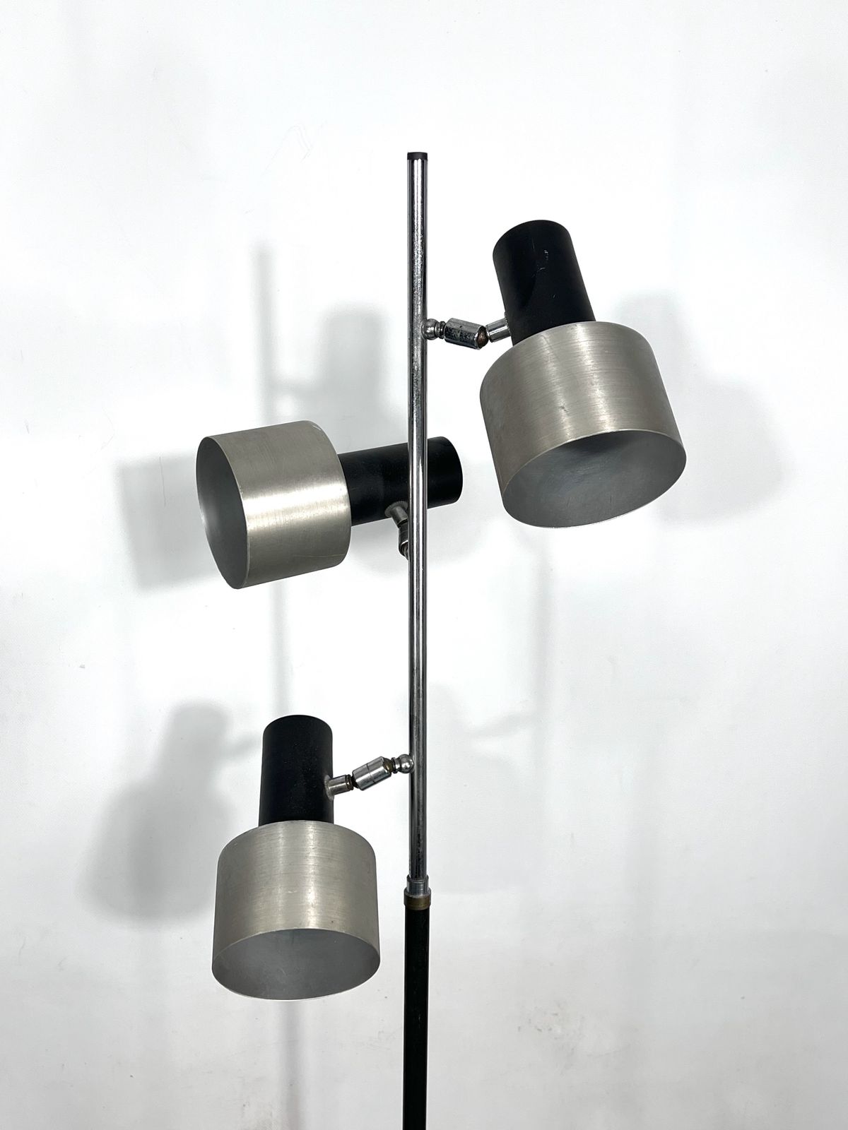 Mid Century Marble And Metal Three Arms Floor Lamp. Italy 1960s photo for sale