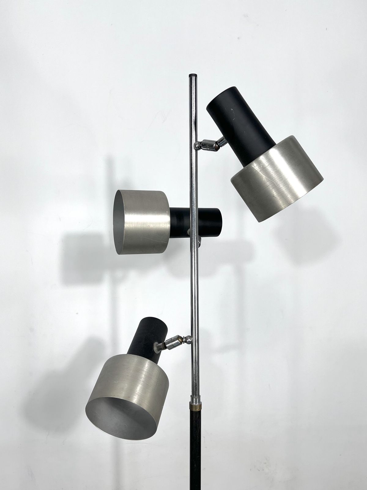 photo furniture Mid Century Marble And Metal Three Arms Floor Lamp. Italy 1960s