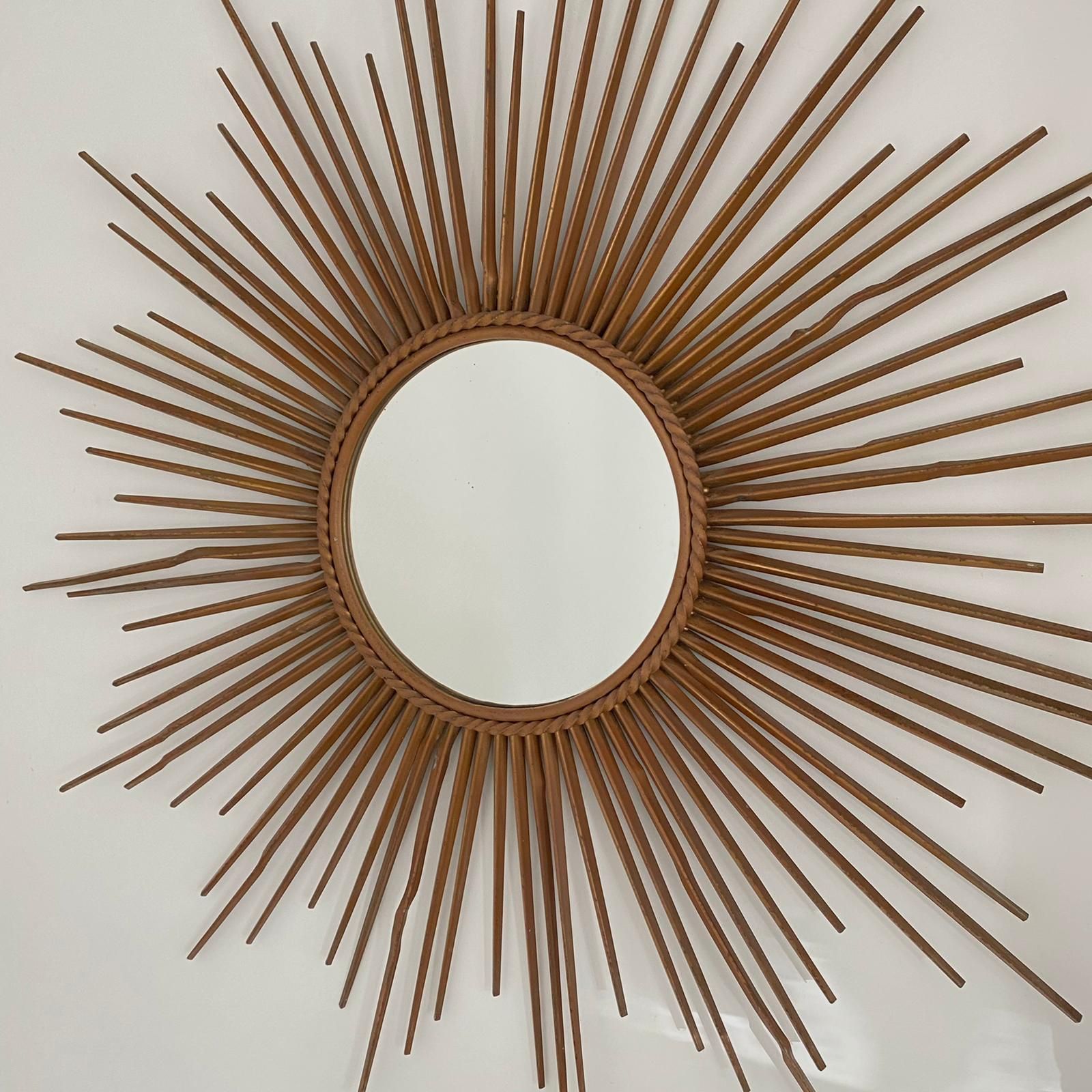 Medium Chaty Vallauris Sunburst Mirror photo for sale