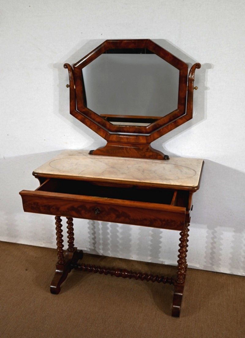 Small Mahogany Dressing Table, Louis Philippe Period   1st Part Of The 19th Century photo Furniture