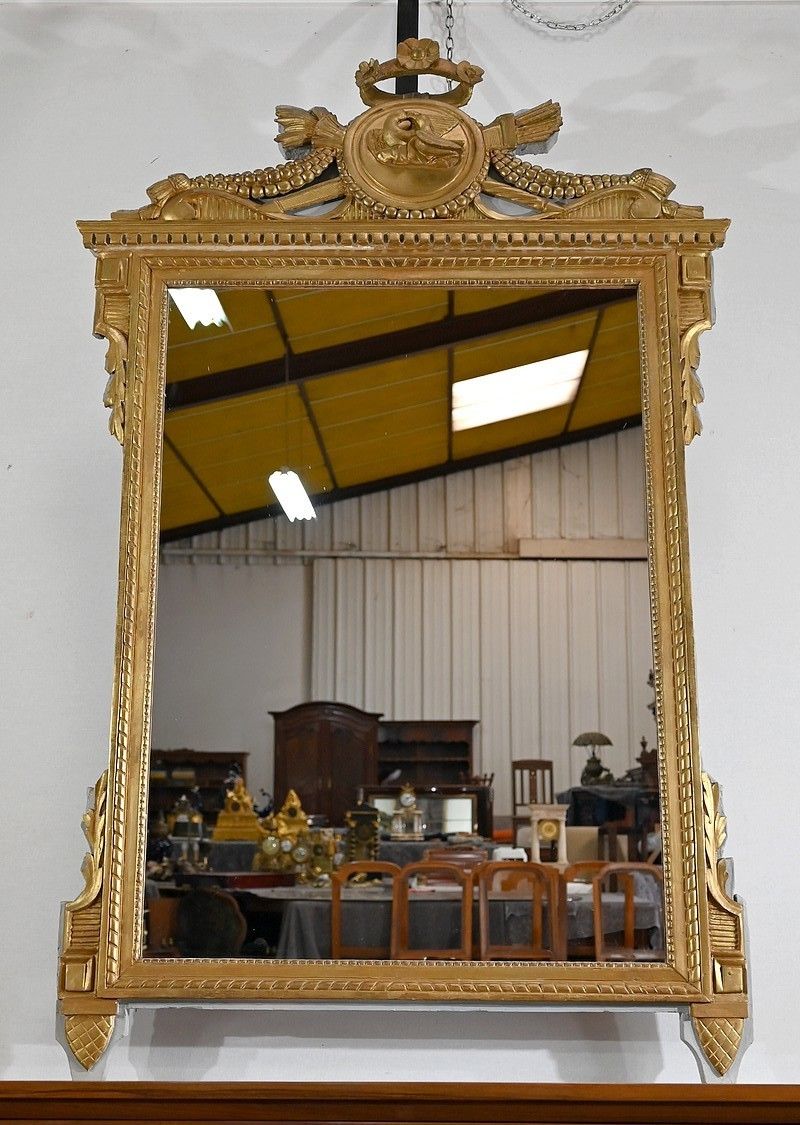 Mirror In Golden Wood, Louis XVI Style   Late 19th Century photo Home Decor