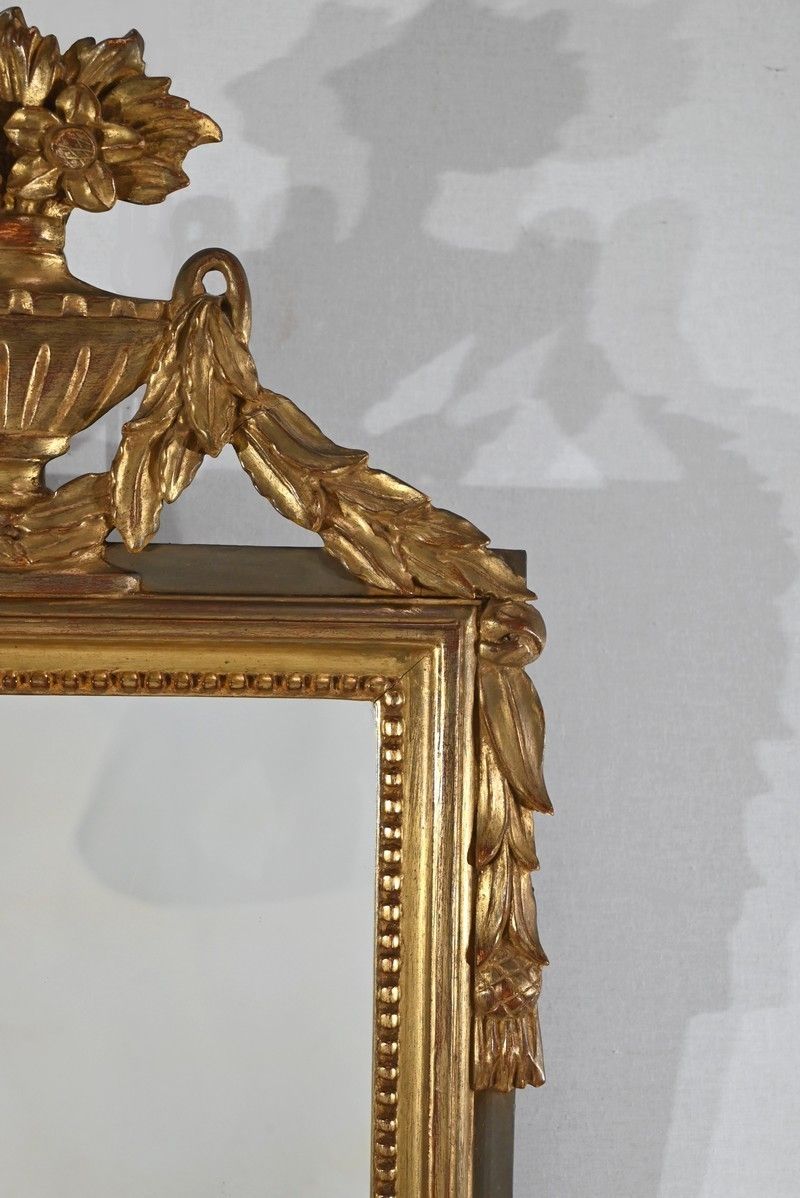 photo for sale Small Mirror In Gilded Wood, Louis XVI Style   Early 20th Century
