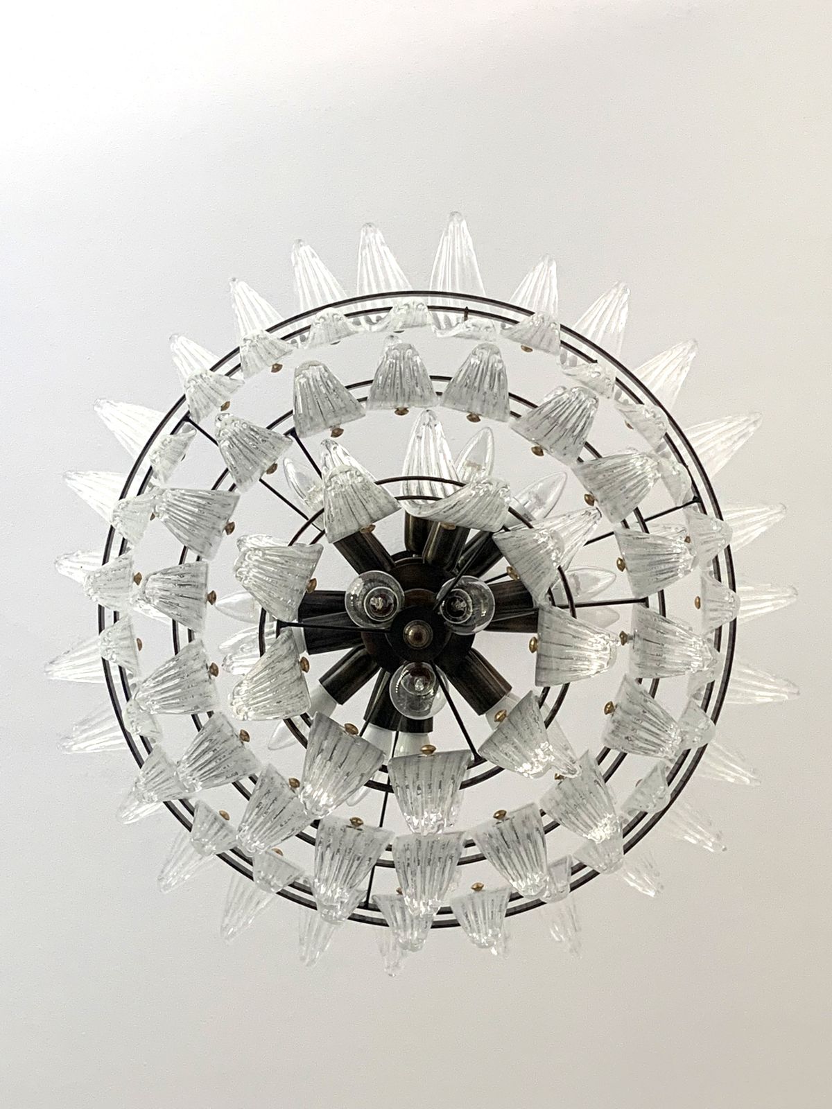 10912.0 Impressive Murano Glass Sputnik Chandelier Lantern Like Mazzega Zuccheri Venini Barovier Style photo