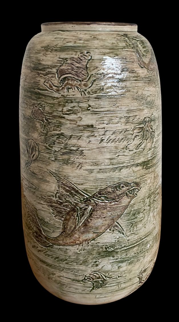 Martin Brothers Vase, 1900s, Antique photo Home Decor