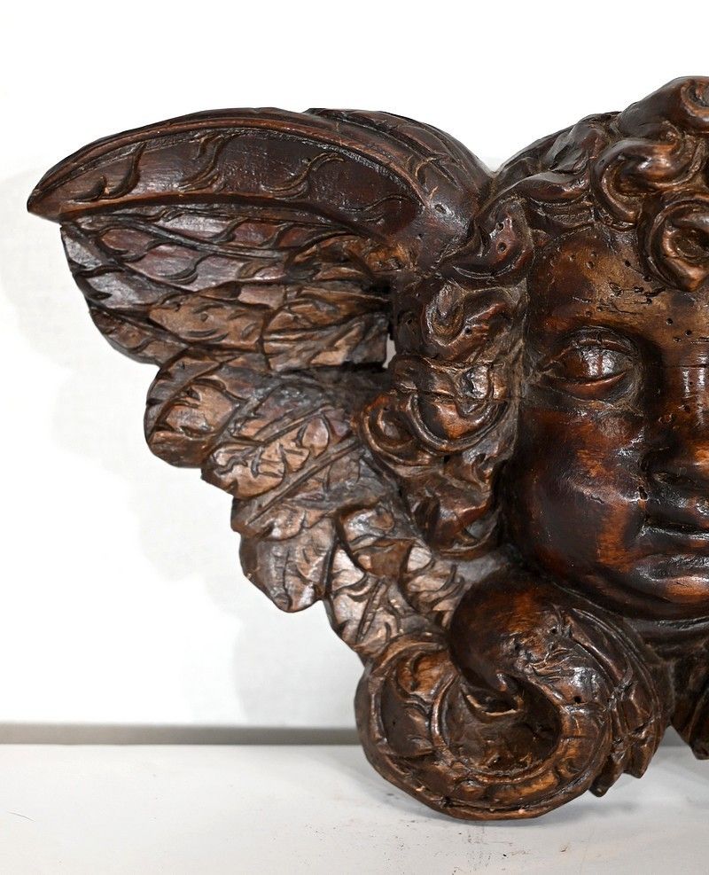 Pair Of Carved Wood Cherubs   Late 19th Century photo buy