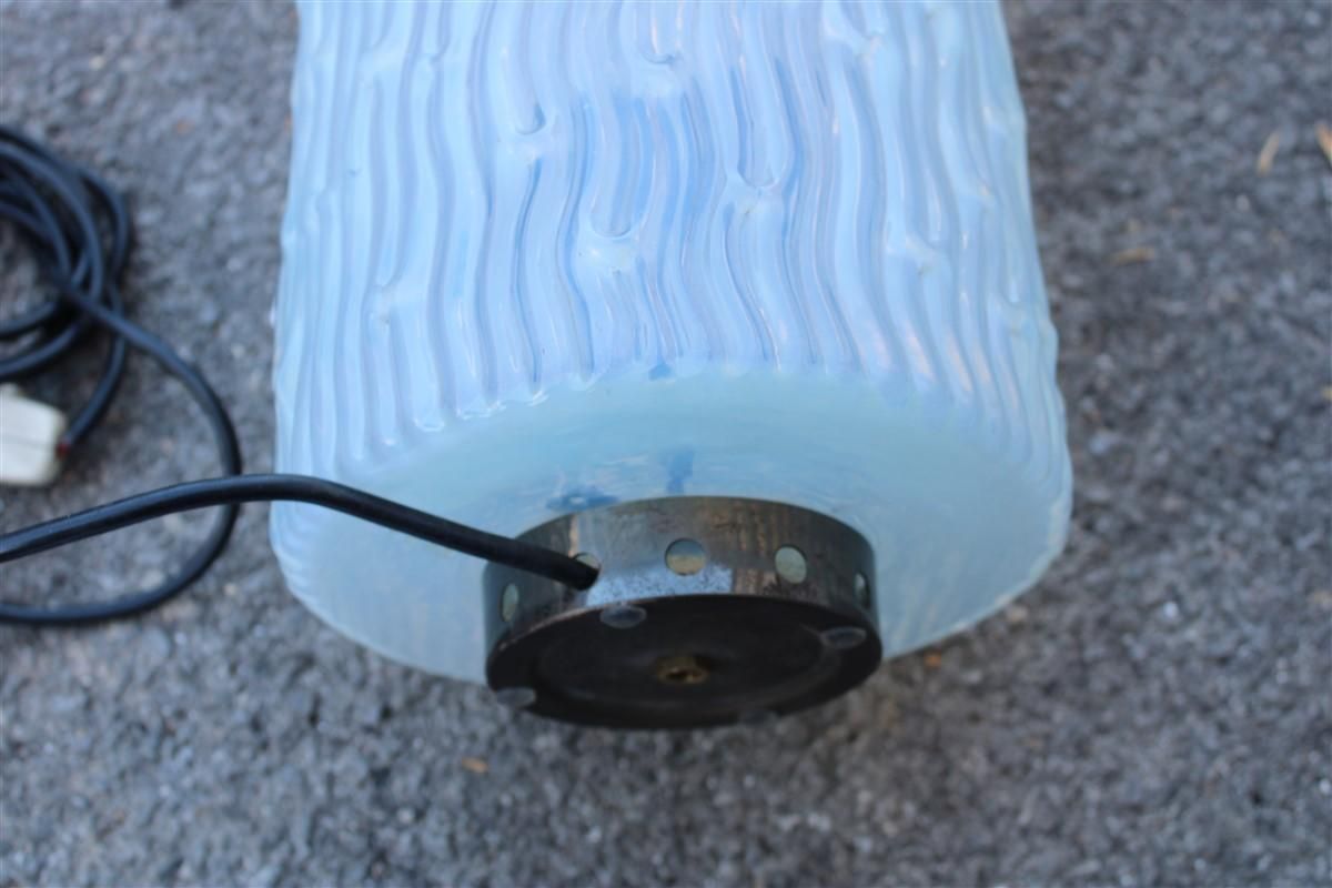 Venini 1960s Iridescent Murano Glass Cylinder Table Lamp Made In Italy, 1960s photo vintage
