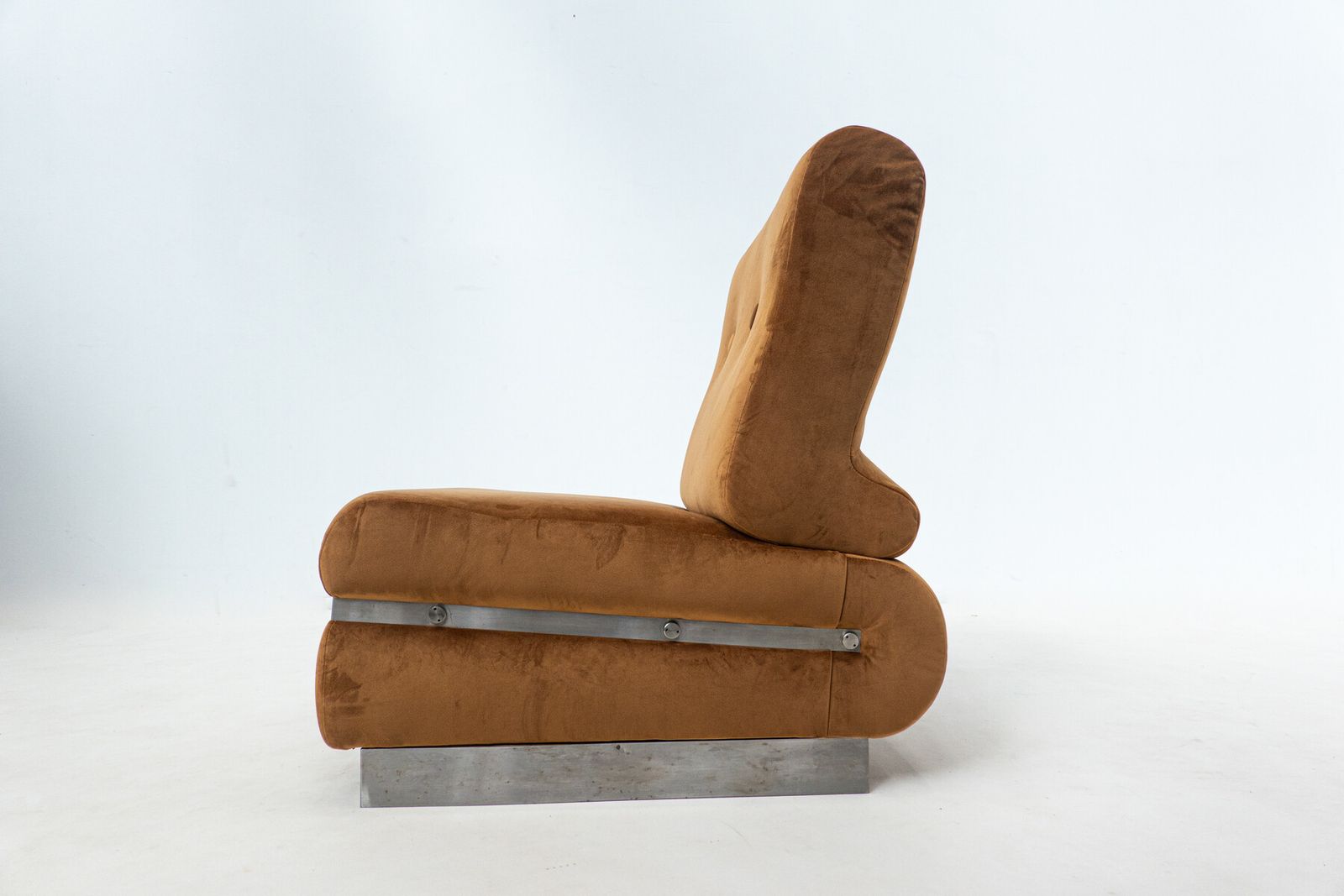 Mid Century Modular Sofa In Brown Velvet photo buy