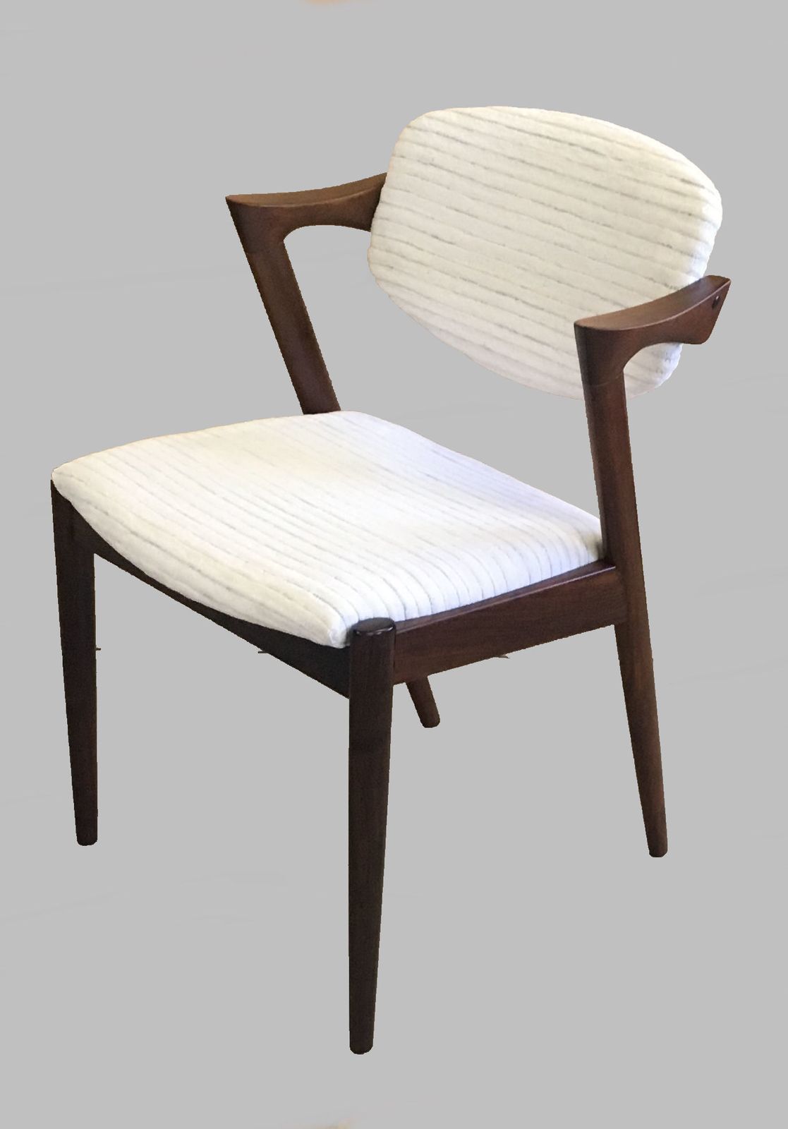 Set Of Four Restored Danish Kai Kristiansen Rosewood Dining Chairs   Custom Upholstery 1960's photo for sale
