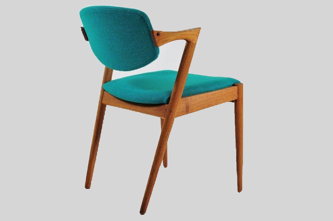 Kai Kristiansen Ten Fully Restored Danish Teak Dining Chairs Custom Upholstery Included 1960's photo vinterior