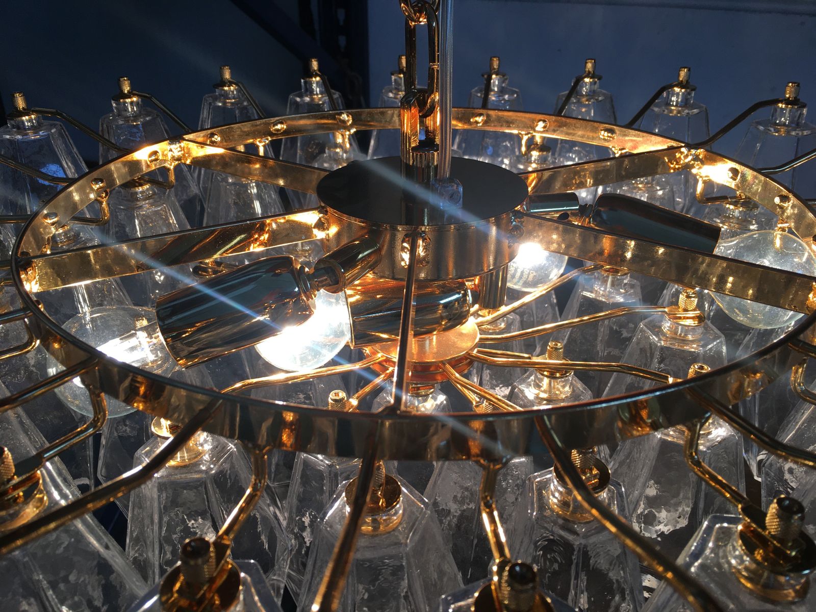 Impressive Murano Glass Sputnik Chandelier Poliedro Like Mazzega Zuccheri Venini Barovier Style photo furniture