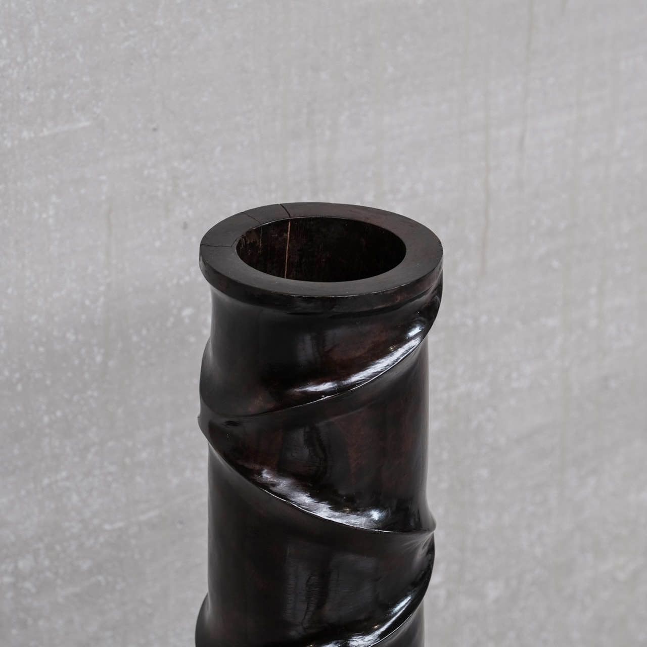 photo buy Pair Of Wooden Tall French Mid Century Decorative Vases