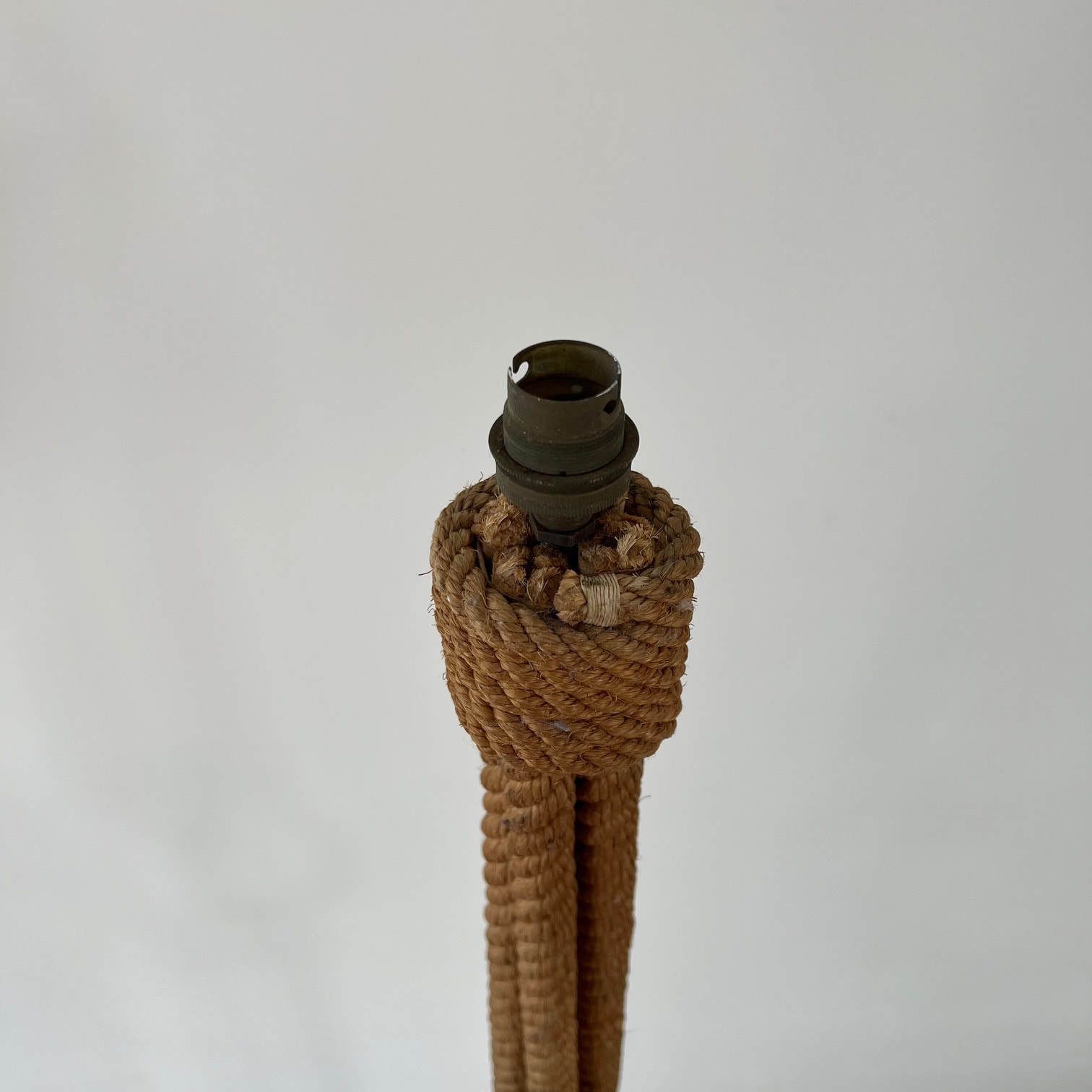Audoux Minet Rope Work Mid Century French Floor Lamp photo Lighting