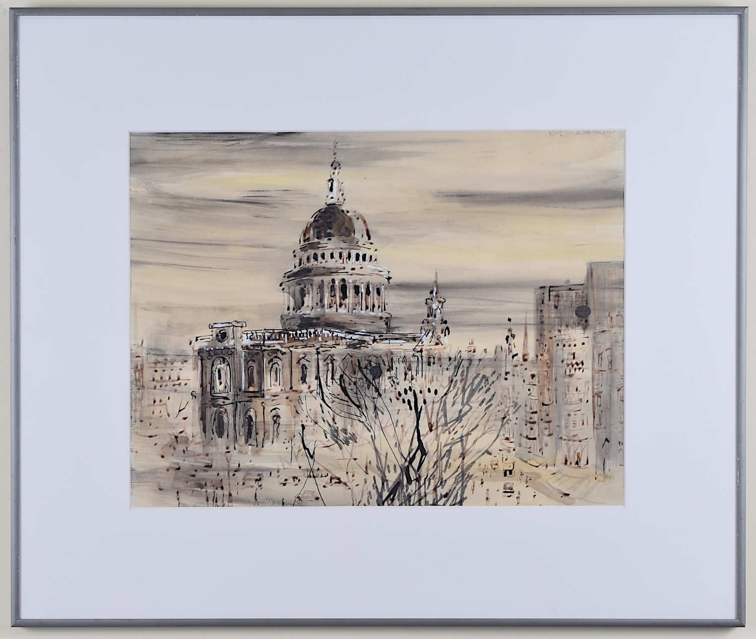 Violet Hilda Drummond (British, 1911 2000)  St Paul’s Cathedral Watercolour photo 960.0
